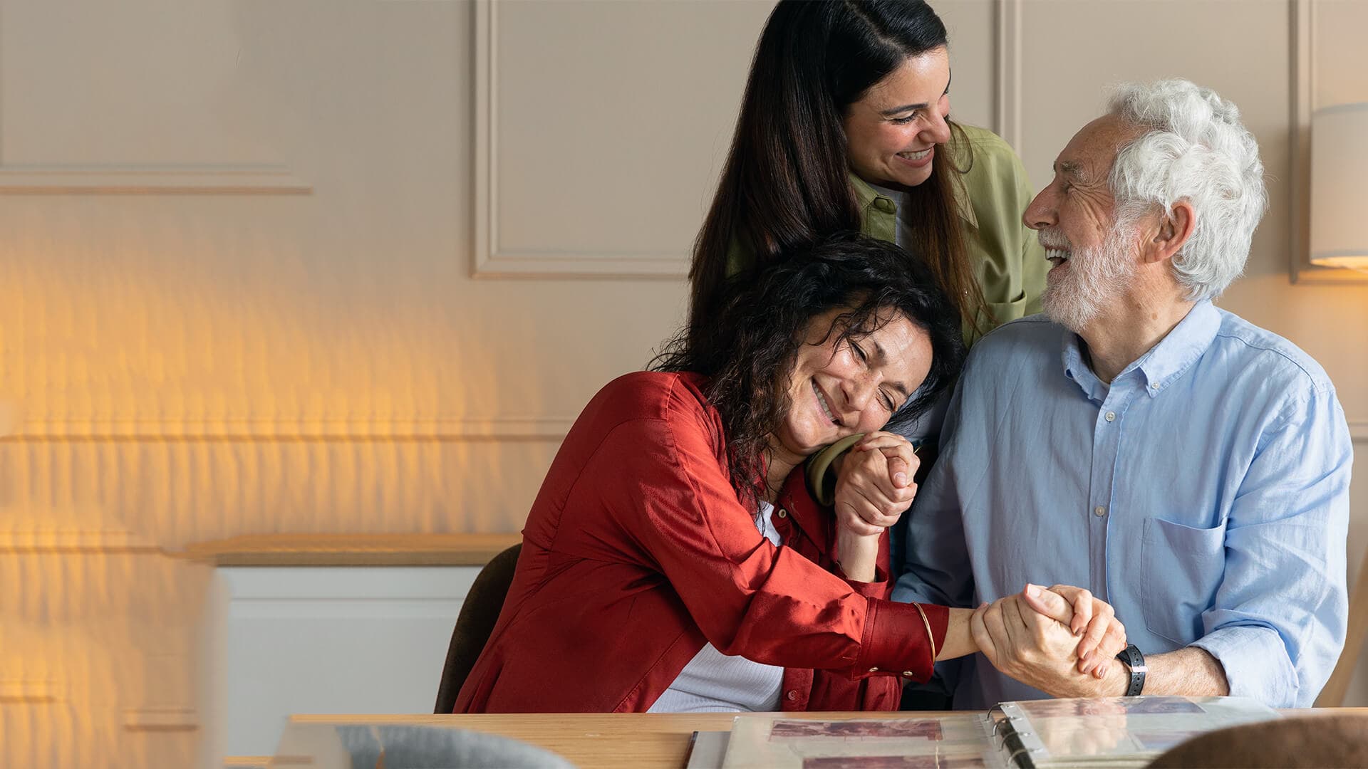 A family sharing a supportive moment, representing personal growth and stronger relationships.